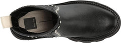 Dolce Vita Hoven Stud H2O Black Leather Pull On Rounded Toe Chunky Platform Boot