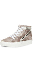 Steve Madden Tracey-F Grey Multi Fashion Lace Up High Top Embellished Sneakers