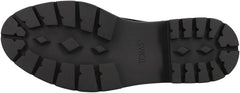 Toms Alaya Black Synthetic Nubuck Lace Up Side Zipper Lugged Sole Ankle Boots