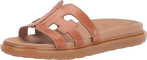 Sam Edelman Valeri Saddle Slip On Open Toe Subtle Detail Flats Platform Sandals