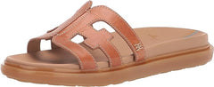 Sam Edelman Valeri Saddle Slip On Open Toe Subtle Detail Flats Platform Sandals