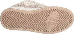 Steve Madden Roaring White Multi Rhinestone Lace Up Low Top Fashion Sneakers