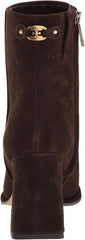 Sam Edelman Irie Chocolate Brown Squared Toe Block Heeled Fashion Ankle Booties