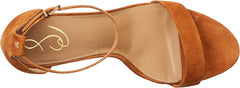Sam Edelman Yaro Frontier Brown Block Heel Ankle Strap Open Toe Heeled Sandals