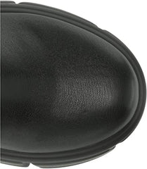 Steve Madden Tero Black Side Zipper Round Toe Chunky Platform Heel Tall Boots