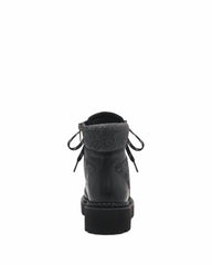 Vince Camuto Medjey Black/Charcoal Lace Up Rounded Toe Classic Combat Boot