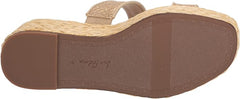 Sam Edelman Chase Eggshell Open Toe Slip On Wedge Heeled Strappy Sandals