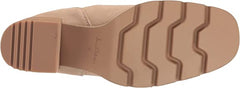 Sam Edelman Rollins Sesame Stacked Block Heel Pull On Almond Toe Ankle Boots