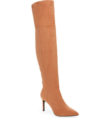 Jeffrey Campbell PILLAR-HI Blush Suede High Heel Pointed Toe Over Knee Boots
