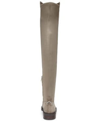 Sam Edelman Narisa Dark Taupe Suede Chunky Heel Rounded Toe Over The Knee Boots