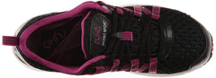 RYKA Women's Hydro Sport Shoe, Black/Berry/Chrome Silver