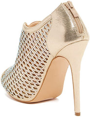 Lauren Lorraine EVA Rhinestone High Platform Peep Toe Glitter Prom Wedding Pump