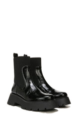Circus By Sam Edelman Leslie Black Pull On Chunky Lug Sole Chelsea Platform Boot