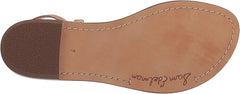 Sam Edelman Gigi Almond Patent Embossed Open Toe Ankle Strap Wide Flats Sandals