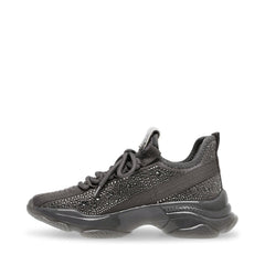 Steve Madden Maxima Charcoal Grey Lace Up Sneakers Boyfriend Chunky Platform