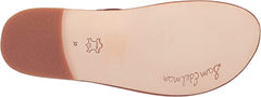 Sam Edelman Marinea Saddle Leather Slip On Open Toe Strappy Flat Slides Sandals