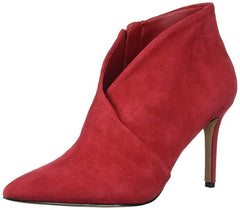 Jessica Simpson Layra Fashion Boot RICHEST RED Suede Pointed Toe Mid Heel Bootie