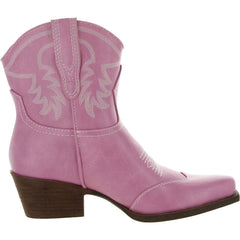 Circus by Sam Edelman Josephina Pink Carnation Pointed Toe Block Heeled Booties