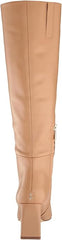 Sam Edelman Sylvia Luxe Tan Pointed Toe Block Heel Knee High Leather Boots