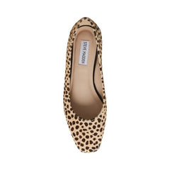 Steve Madden Byra Leopard Fitted Slip ON Square-Toe Ballet Flat