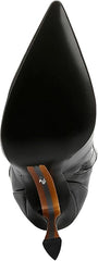 Sam Edelman Elia Black Leather Pointed Toe Stiletto Heeled Over The Knee Boots