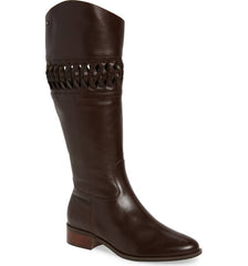 Klub Nico Zezette Woven Cafe Brown Calf Leather Knee High Equestrian Riding Boot