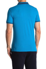 Roberto Cavalli Contrast Trim Short Sleeve Polo LIGHT BLUE FSR672KB00503136