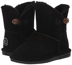 BEARPAW Girls' Rosie YOUTH Fashion Boot, Black (13)